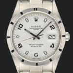 Rolex Oyster Perpetual Date 15210 (2004) - Wit wijzerplaat 34mm Staal (2/8)