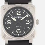 Bell & Ross BR 03 BR03A-D-BL-ST/SRB (2025) - Zwart wijzerplaat 42mm Staal (1/1)