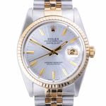 Rolex Datejust 36 16233 (1990) - Silver dial 36 mm Gold/Steel case (3/8)