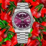 Rolex Day-Date 36 118239 (2000) - Purple dial 36 mm White Gold case (1/8)