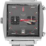 TAG Heuer Monaco 1133G (1975) - Grey dial 39 mm Steel case (2/4)