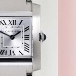 Cartier Tank Française WSTA0065 (2024) - Zilver wijzerplaat 21mm Staal (5/8)