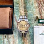 Rolex Datejust 16233 (1991) - Gold dial 36 mm Gold/Steel case (3/10)