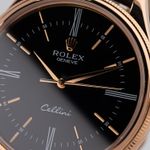 Rolex Cellini Time 50505 (2017) - Black dial 39 mm Rose Gold case (4/8)