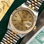 Rolex Datejust 36 16233 (1997) - Gold dial 36 mm Gold/Steel case (5/8)