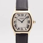 Cartier Tortue 2496C (2000) - Silver dial 34 mm Yellow Gold case (1/8)