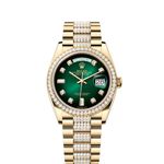 Rolex Day-Date 36 128348RBR (2024) - Groen wijzerplaat 36mm Geelgoud (1/1)