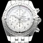 Breitling Chronomat Evolution A13356 (2007) - White dial 44 mm Steel case (1/8)