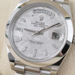 Rolex Day-Date 40 228206 (2021) - Silver dial 40 mm Platinum case (4/8)