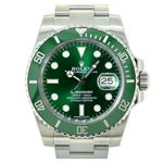 Rolex Submariner Date 116610LV (2014) - Groen wijzerplaat 40mm Staal (1/4)