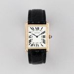 Cartier Tank Solo W1018855 (2018) - Silver dial 27 mm Yellow Gold case (1/8)