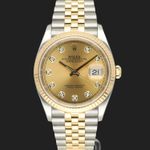Rolex Datejust 36 126233 (2019) - Champagne dial 36 mm Gold/Steel case (2/8)