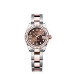 Rolex Lady-Datejust 279381RBR (2024) - Bruin wijzerplaat 28mm Staal (1/1)