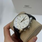 IWC Portuguese Chronograph IW371604 (2023) - Silver dial 41 mm Steel case (4/8)