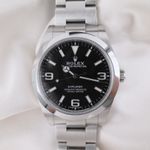 Rolex Explorer 214270 (2017) - Zwart wijzerplaat 39mm Staal (1/8)