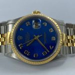 Rolex Datejust 36 16233 (Unknown (random serial)) - Blue dial 36 mm Gold/Steel case (1/5)