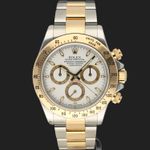 Rolex Daytona 116523 (2005) - Wit wijzerplaat 40mm Goud/Staal (3/8)