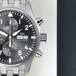 IWC Pilot Spitfire Chronograph IW377719 (2017) - Grijs wijzerplaat 43mm Staal (5/8)