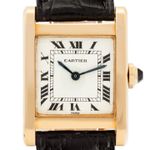 Cartier Tank 78092 (Unknown (random serial)) - White dial 30 mm Yellow Gold case (1/6)