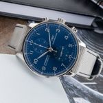 IWC Portuguese Chronograph IW371491 (Onbekend (willekeurig serienummer)) - Blauw wijzerplaat 41mm Staal (2/8)