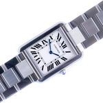 Cartier Tank Solo 3169 (2016) - Wit wijzerplaat 27mm Staal (1/6)