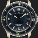 Blancpain Fifty Fathoms 5015-12B40-O52A (2018) - Blue dial 46 mm Titanium case (2/8)
