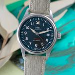 IWC Pilot IW326803 (Onbekend (willekeurig serienummer)) - Zwart wijzerplaat 39mm Staal (3/8)