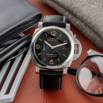 Panerai Luminor Marina 1950 3 Days Automatic PAM01312 (Onbekend (willekeurig serienummer)) - Zwart wijzerplaat 44mm Staal (1/8)