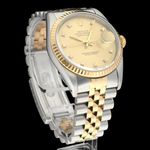 Rolex Datejust 36 16233G (1990) - Champagne dial 36 mm Gold/Steel case (5/8)