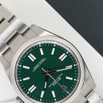 Rolex Oyster Perpetual 41 124300 (2023) - Green dial 41 mm Steel case (4/8)