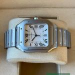 Cartier Santos WSSA0089 (2026) - White dial 39 mm Titanium case (5/7)