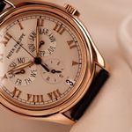 Patek Philippe Annual Calendar 5035R (1997) - Wit wijzerplaat 37mm Roodgoud (5/8)