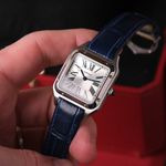 Cartier Santos Dumont WSSA0023 (Unknown (random serial)) - Silver dial 28 mm Steel case (1/8)