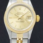Rolex Lady-Datejust 69173 (1988) - Gold dial 26 mm Gold/Steel case (1/7)