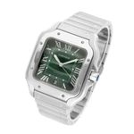 Cartier Santos WSSA0062 (2023) - Green dial 40 mm Steel case (2/5)