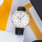 IWC Portuguese Chronograph IW371202 (Onbekend (willekeurig serienummer)) - Zilver wijzerplaat 41mm Staal (1/8)