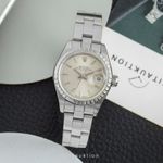 Rolex Oyster Perpetual Lady Date 69240 (1991) - Silver dial 26 mm Steel case (3/8)