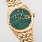 Rolex Datejust 1601/8 (1975) - Green dial 36 mm Yellow Gold case (4/8)