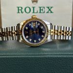 Rolex Lady-Datejust 69173 (1991) - Blue dial 26 mm Gold/Steel case (3/8)