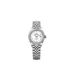 Rolex Lady-Datejust 279384RBR (2025) - Wit wijzerplaat 28mm Staal (1/1)