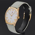 Rolex Cellini 4133 (1981) - Blue dial 31 mm Yellow Gold case (4/8)