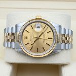 Rolex Datejust 36 16233 (1991) - Champagne wijzerplaat 36mm Goud/Staal (5/6)