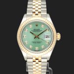 Rolex Lady-Datejust 279173 (2018) - Green dial 28 mm Gold/Steel case (2/8)