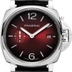 Panerai Luminor Due PAM01424 (2026) - Rood wijzerplaat 42mm Staal (1/1)