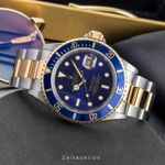 Rolex Submariner Date 16613 (1988) - Blauw wijzerplaat 40mm Goud/Staal (2/8)