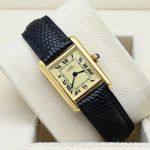 Cartier Tank Vermeil 5057001 (Unknown (random serial)) - Yellow dial 20 mm Silver case (1/8)