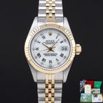 Rolex Lady-Datejust 69173 (1991) - Wit wijzerplaat 26mm Goud/Staal (1/8)