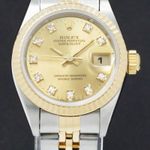 Rolex Lady-Datejust 69173 (1993) - Gold dial 26 mm Gold/Steel case (1/7)