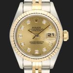 Rolex Lady-Datejust 69173 (1994) - Champagne dial 26 mm Gold/Steel case (3/8)