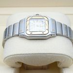 Cartier Santos Galbée 2423 (Unknown (random serial)) - White dial 24 mm Gold/Steel case (4/9)